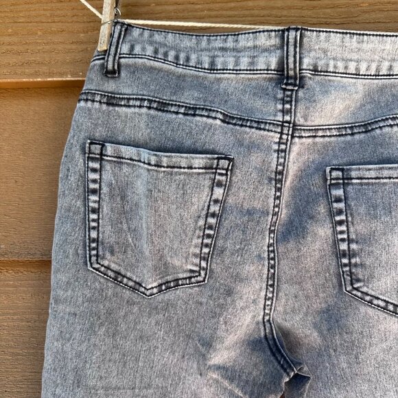 Forever 21 Stone Washed Gray High-Rise Skinny Jegging Jeans With Button & Zip Cl - Picture 10 of 14